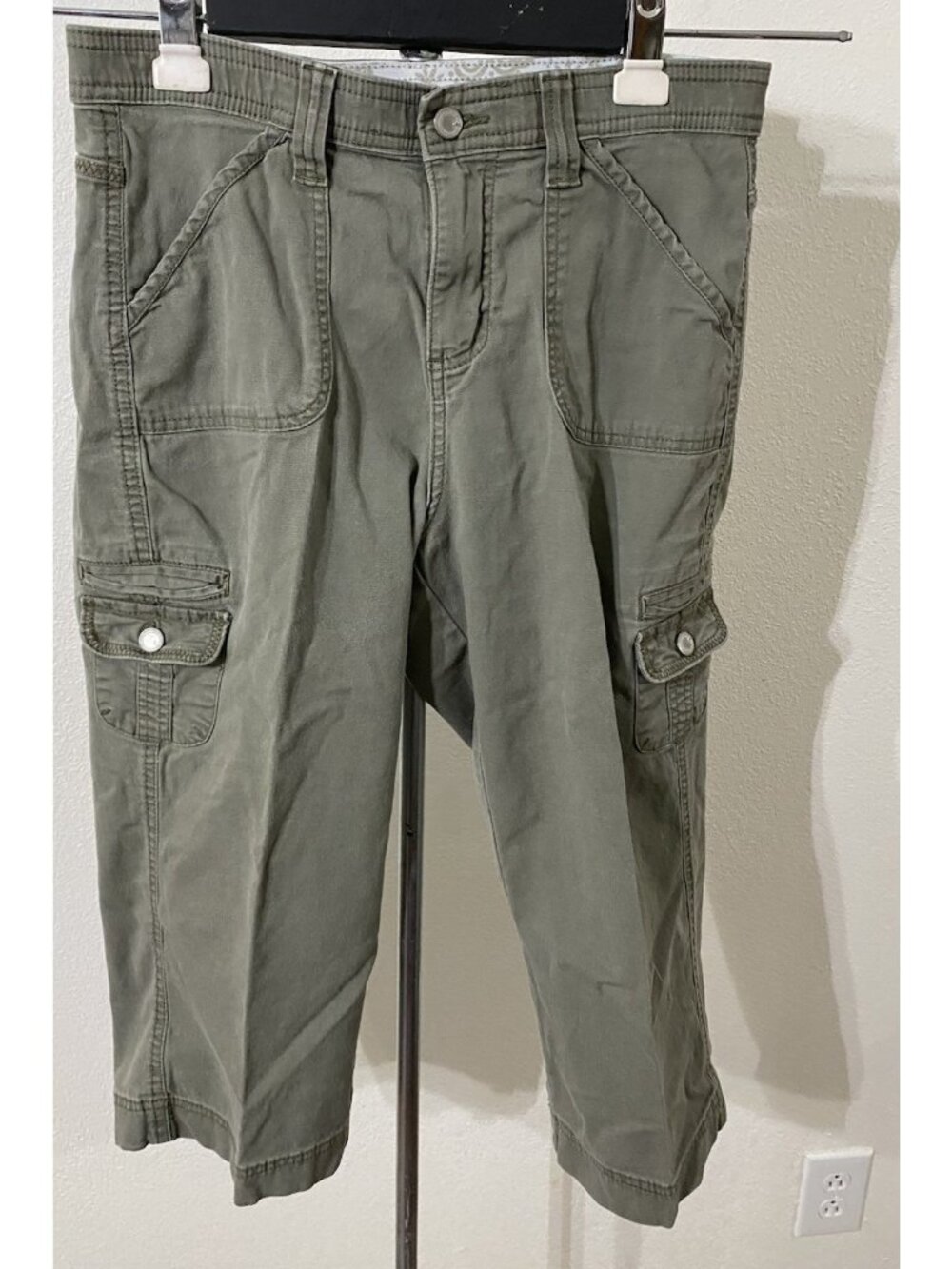 Lee Comfort Waistband Stretch Womens Size 8M Capri  31X20.5” Midrise